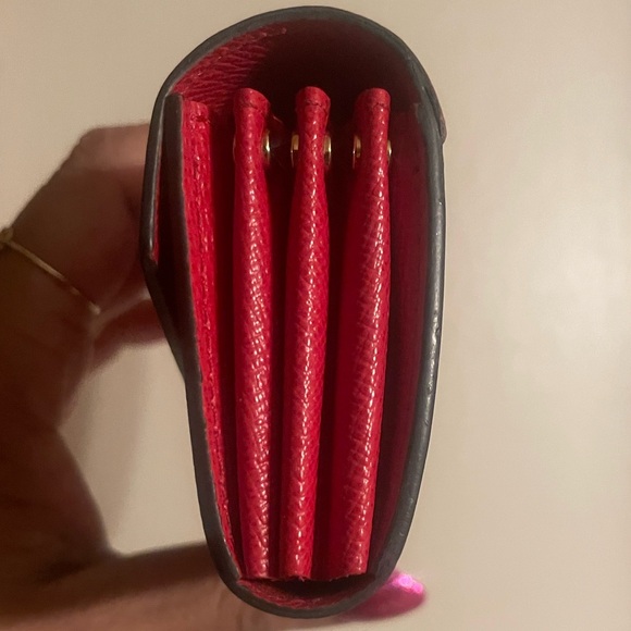 Louis Vuitton, compact accordion wallet LV canvas, print with red - Picture 6 of 13